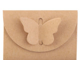 Kraft giftbag with butterfly paper clasp