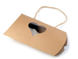 Kraft  paper giftbag with heart window