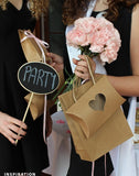 Kraft  paper giftbag with heart window