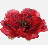 Artificial Peony head red black in colour