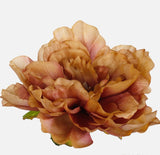 Artificial Peony head coffee with brown centre colour