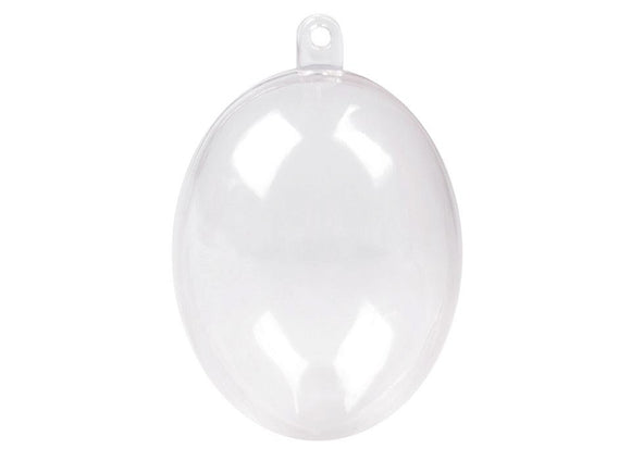 Clear Plastic Fillable Egg Ornament 4.5x6 cm