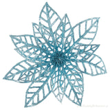 Poinsettia lace effect blue colour