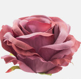 Artificial rose head burgundy colour