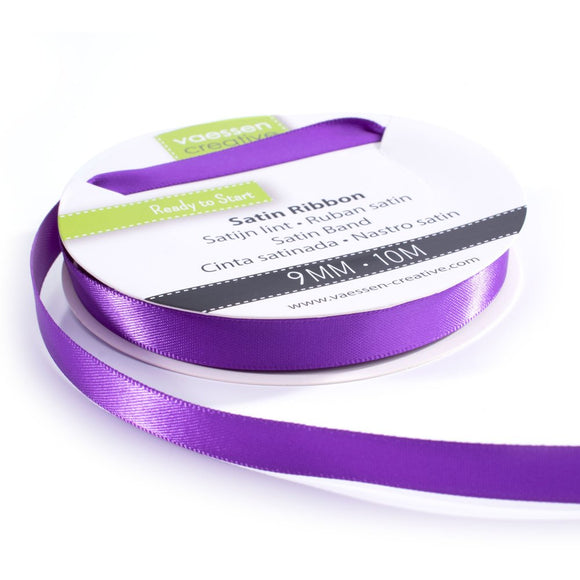 Satin Ribbon width 9mm Purple