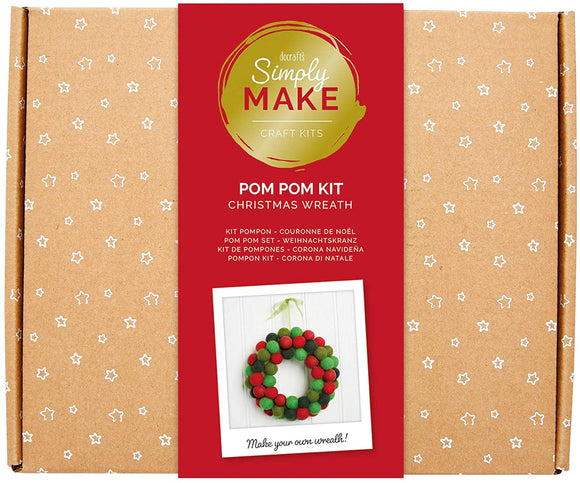 Simply Make Pom Pom Christmas Wreath Kit