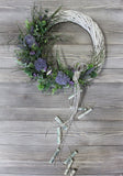 Wicker Wreath 34cm - 4 colours