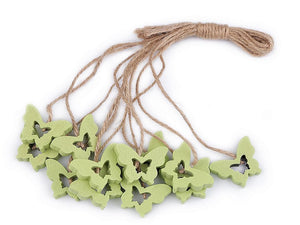 Wooden Butterfly on string