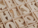 Self-adhesive Wooden Letters in a Storage Box