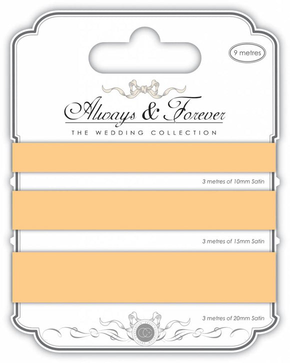 Craft Consortium Satin Ribbon Peach