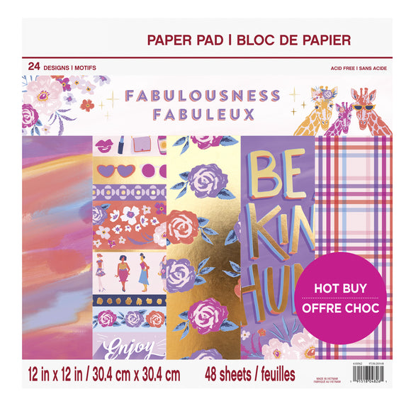 Craft Smith Fabulousness 12x12 Inch Paper Pad