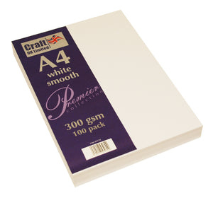Craft UK Premium Collection A4 White Smooth Paper Pack iRELAND