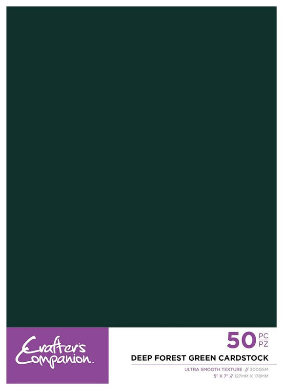 Crafter's Companion Deep Forest Green 5x7 Inch Cardstock Pack (50pcs) Ireland