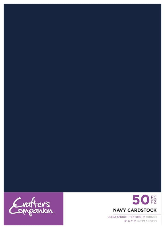 Crafter's Companion Navy 5x7 Inch Cardstock Pack (50pcs) Ireland
