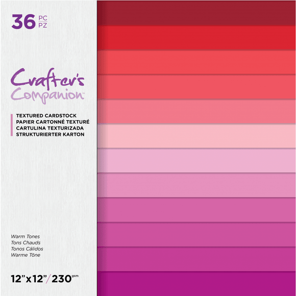 Crafter's Companion Warm Tones 12x12 Inch Textured Cardstock