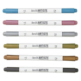 Docrafts Dual Tip Calligraphy Pens Metallic (6pk)