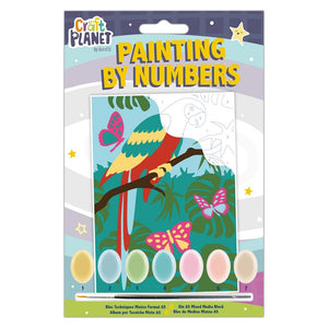Docrafts Mini Paint By Numbers Kit Parrot