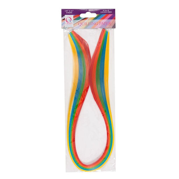 Docrafts Quilling Paper Strips Brights (3mm) (100pcs)