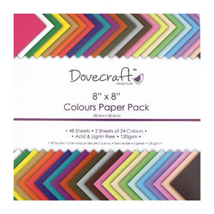 Dovecraft 8*8" Colours Paper Pack