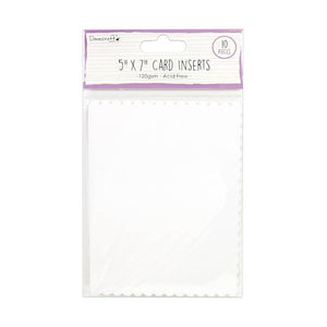 Dovecraft Card Inserts 5x7 Inch White