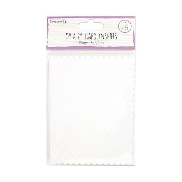 Dovecraft Card Inserts 5x7 Inch White