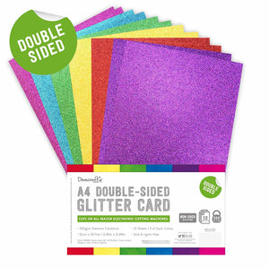 Dovecraft Double Sided Glitter Bumper Pack A4 Rainbow Bright