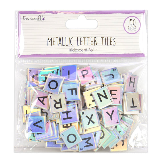 Dovecraft Iridescent Chipboard Letter Tiles
