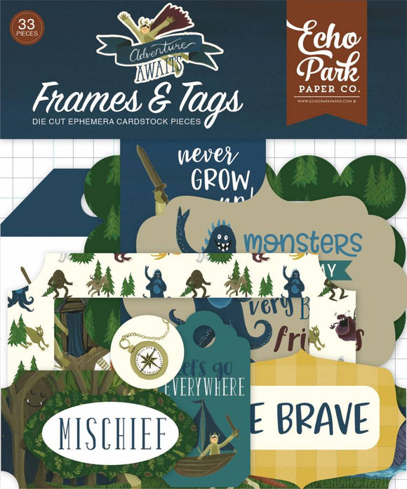 Echo Park Adventure Awaits Frames & Tags