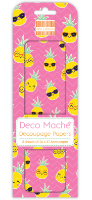 First Edition Deco Mache Cool Pineapples