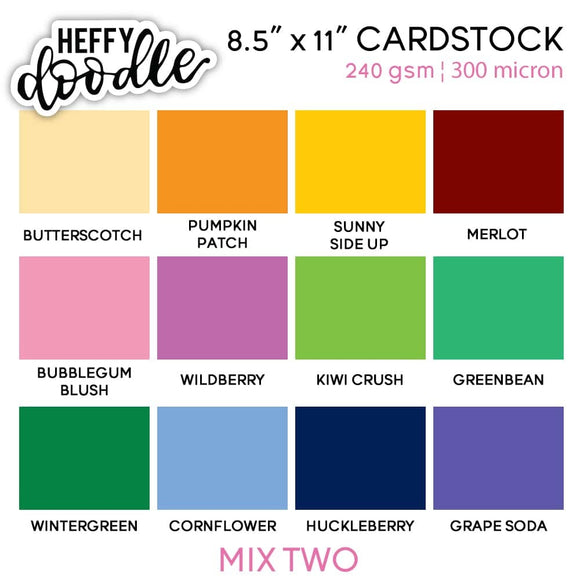Heffy Doodle Multipack Mix-2 Letter Size Cardstock (24pcs)