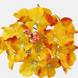 Artificial Hydrangea with pistils yellow with orange edges