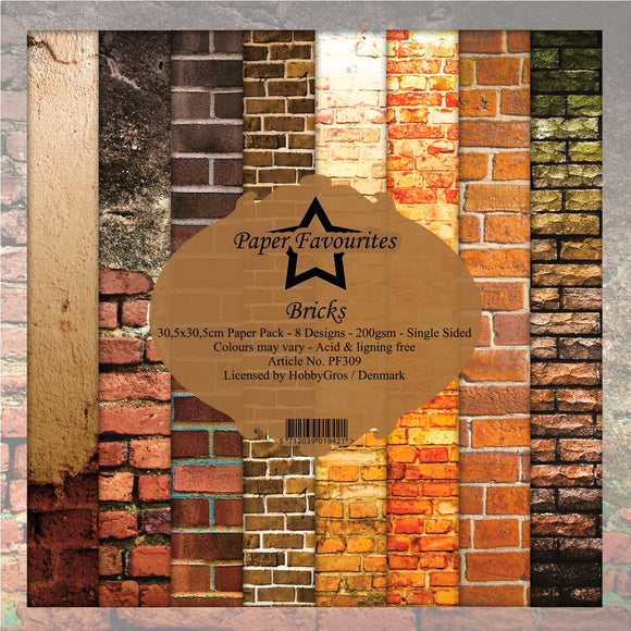 Paper Favourites Bricks 12x12 Inch Paper Pack