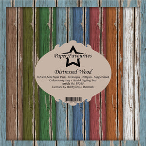 Paper Favourites Distressed Wood 12x12 Inch Paper Pack