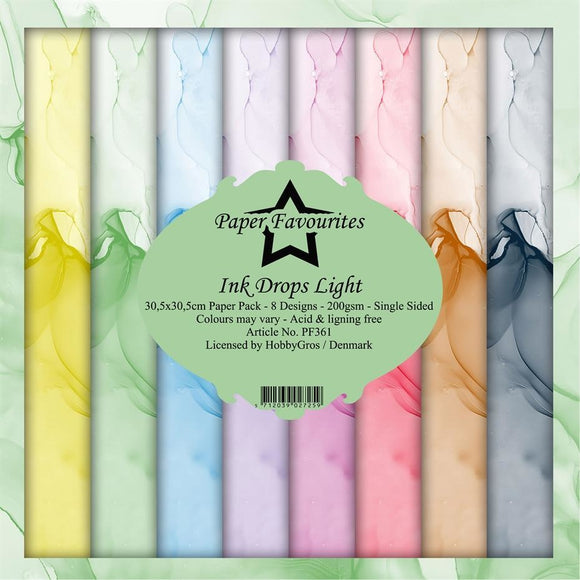 Paper Favourites Ink Drops Light 12x12 Inch Paper Pack Ireland
