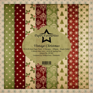 Paper Favourites Vintage Christmas 12x12 Inch Paper Pack