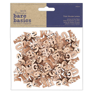 Papermania Bare Basics Thick Wooden Letters (200pcs) Ireland