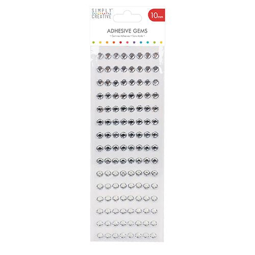 Simply Creative Adhesive Gems 10mm Silver