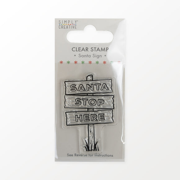Simply Creative Santa Sign Clear Stamp