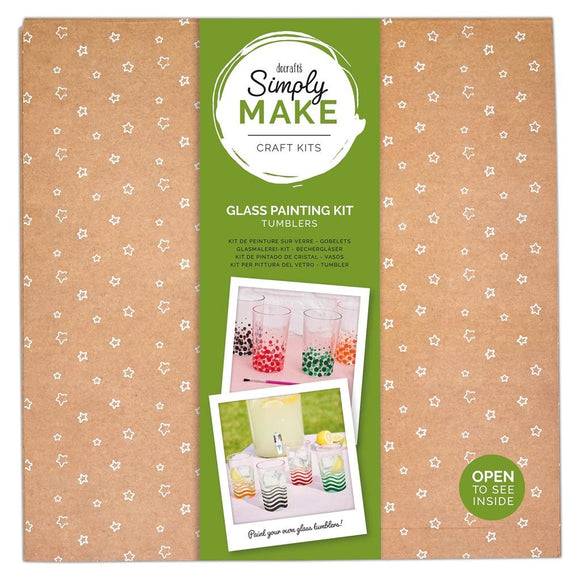 Simply Make Glass Painting Kit Tumblers