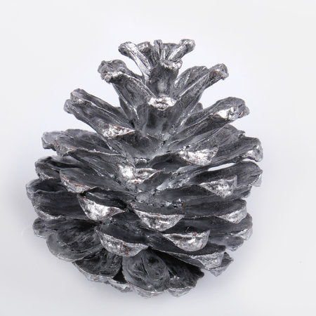 Silver pine cones pack of 5