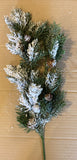 Frosted Spruce Twig with Cones