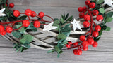 Artificial Red Berry Twig  used in wreath